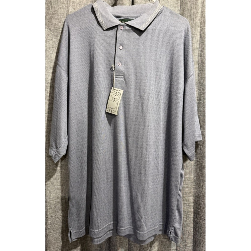 BERT PULITZER Collectors Edition‎ Size XL Blu-Gray Short Sleeve Polo SOFT NWT